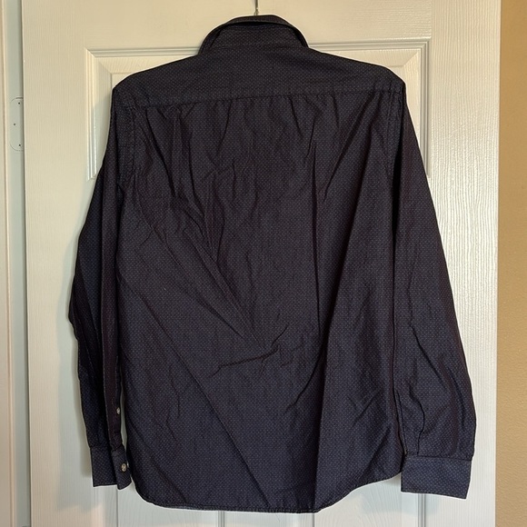 MICHAEL Michael Kors men’s blue polka dot button down shirt size 15-15.5 - Picture 6 of 9